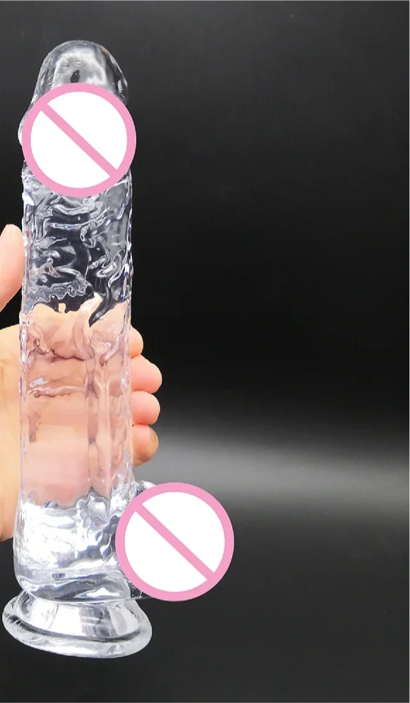 S-XXL Realistic Clear Dildos with Suction Cup Strap-on Dildo
