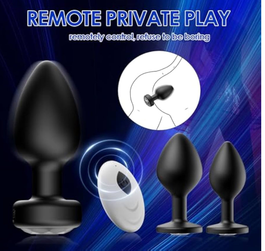 “Training Day”- Silicone Butt Plugs Kit with Remote