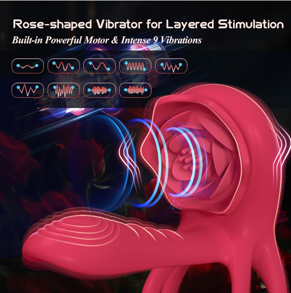 Vibrating Rose Penis Ring