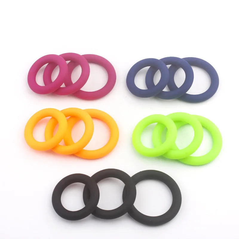 3Pcs Silicone Cock Rings Ejaculation Delay