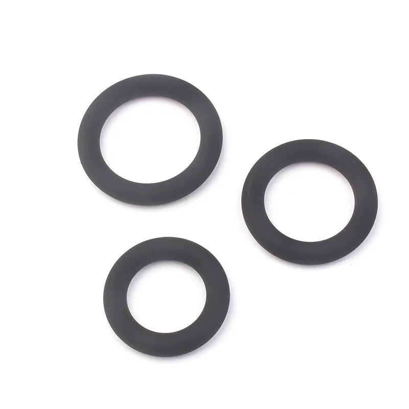 3Pcs Silicone Cock Rings Ejaculation Delay