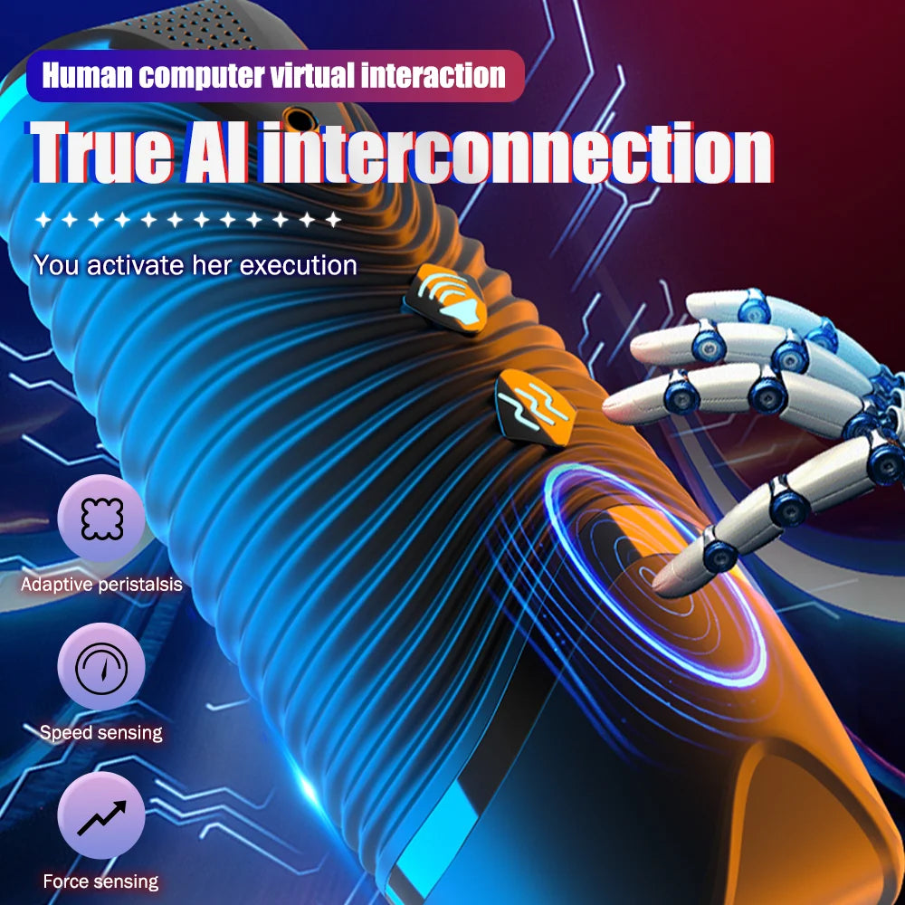 Automatic Pocket Pussy Male Masturbator Simulated Labia Vagina Intelligent Voice Penis Trainer Bracket Adult Sex Toy For Men