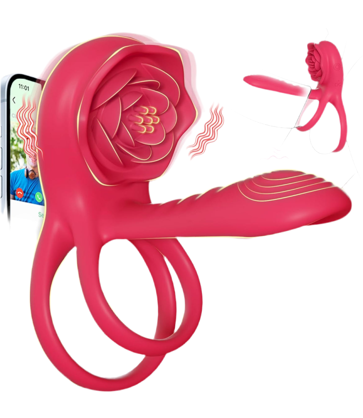 Vibrating Rose Penis Ring