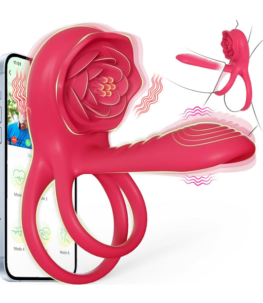 Vibrating Rose Penis Ring