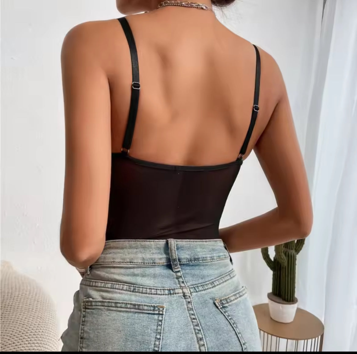 Black See Thru bodysuit