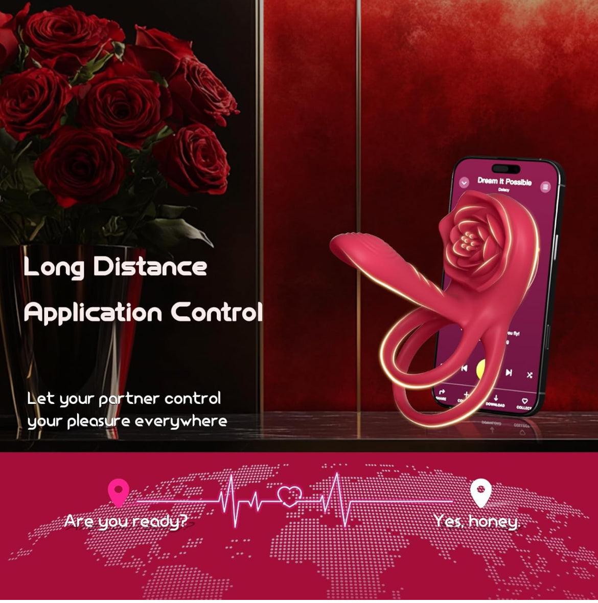 Vibrating Rose Penis Ring