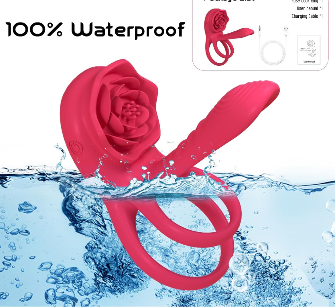 Vibrating Rose Penis Ring