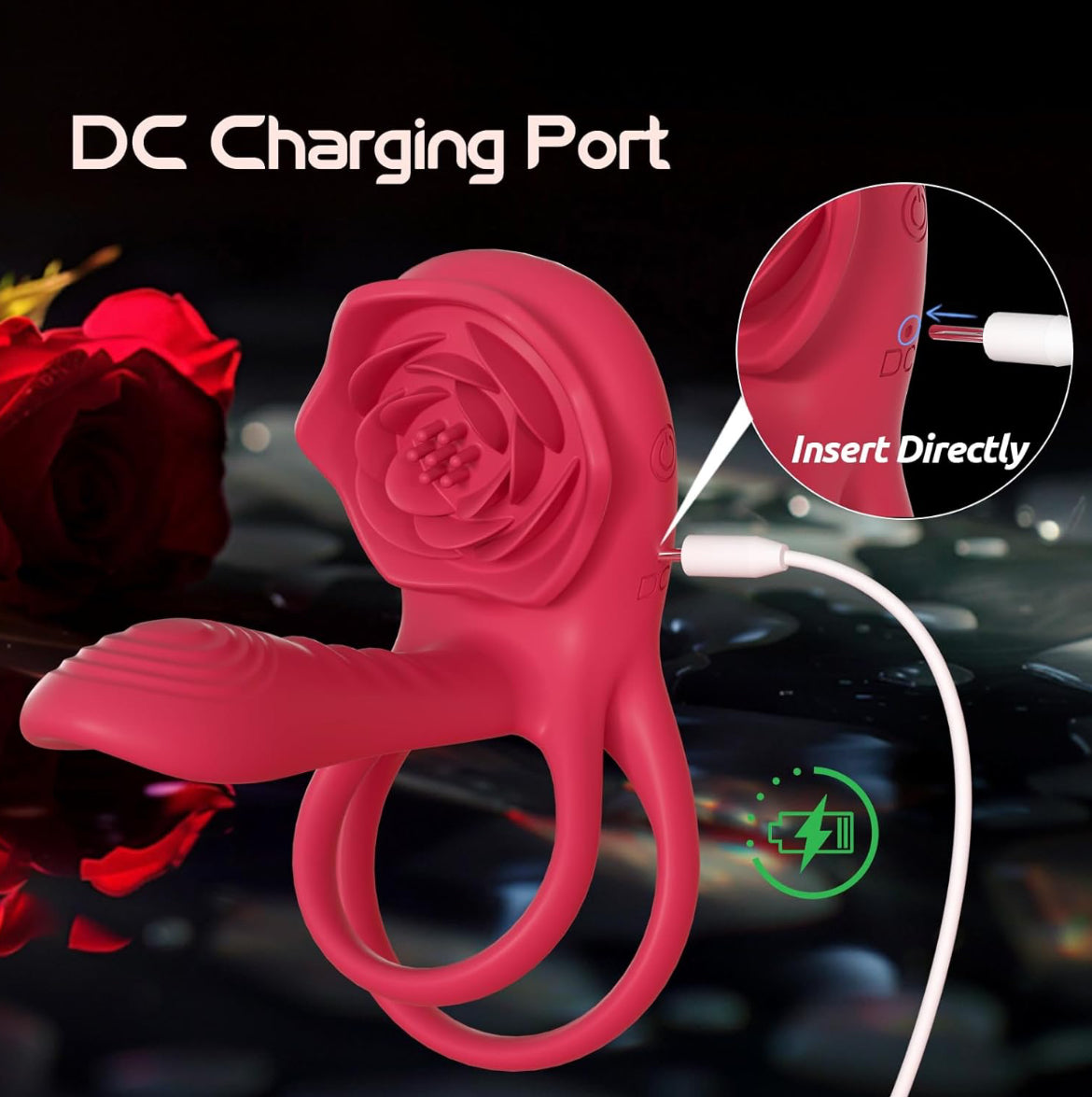 Vibrating Rose Penis Ring