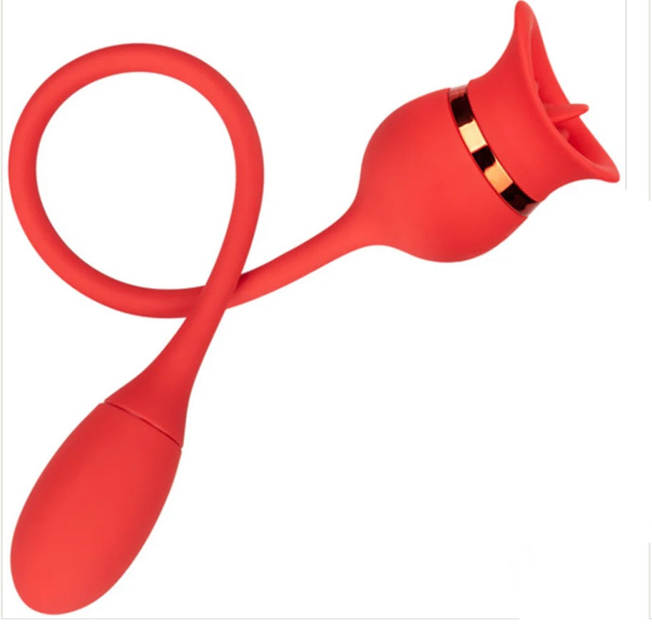 French Kiss Casanova Clit Stimulator - (2 in 1 Tongue & Bullet Vibrator!)