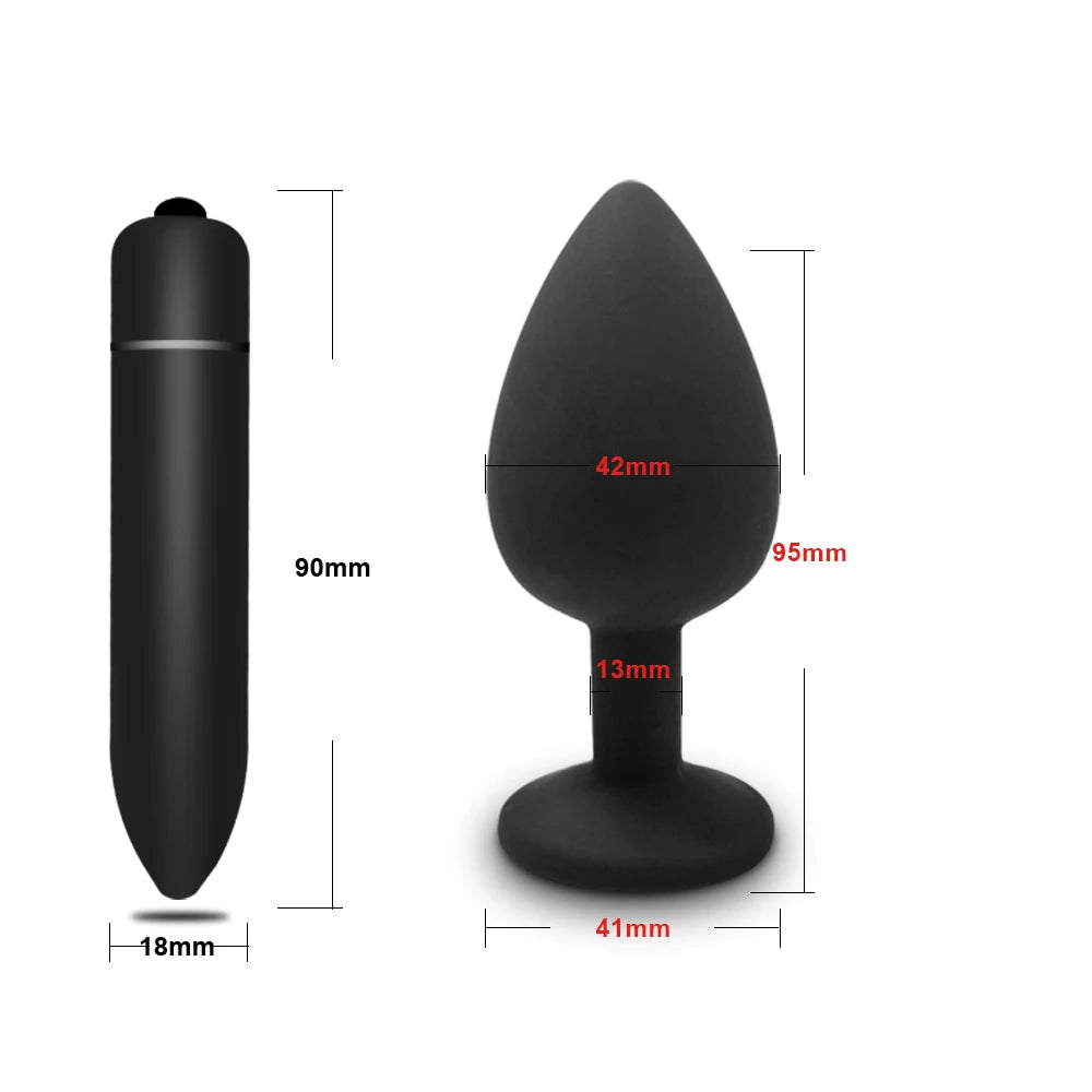 4pcs Mini Erotic Bullet Vibrator Butt Plug