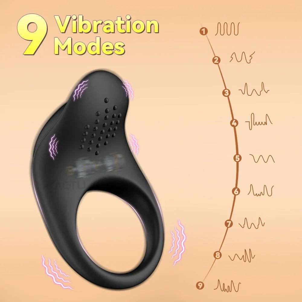 APP Control Vibrating Cock Ring Ejaculation Delay for Couples