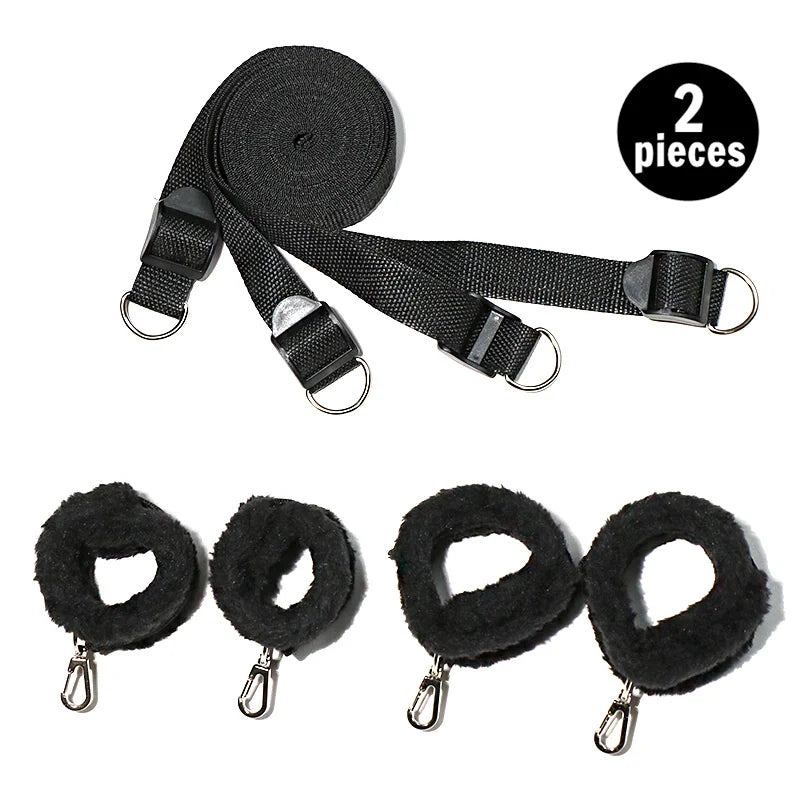 Sex Toys Bed Sex Bondage Kit Restraints Under Mattress Bed Bondage BDSM Set with Handcuff Ankle Cuffs Adult Game Toy for Couples