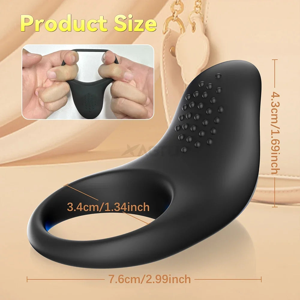 APP Control Vibrating Cock Ring Ejaculation Delay for Couples